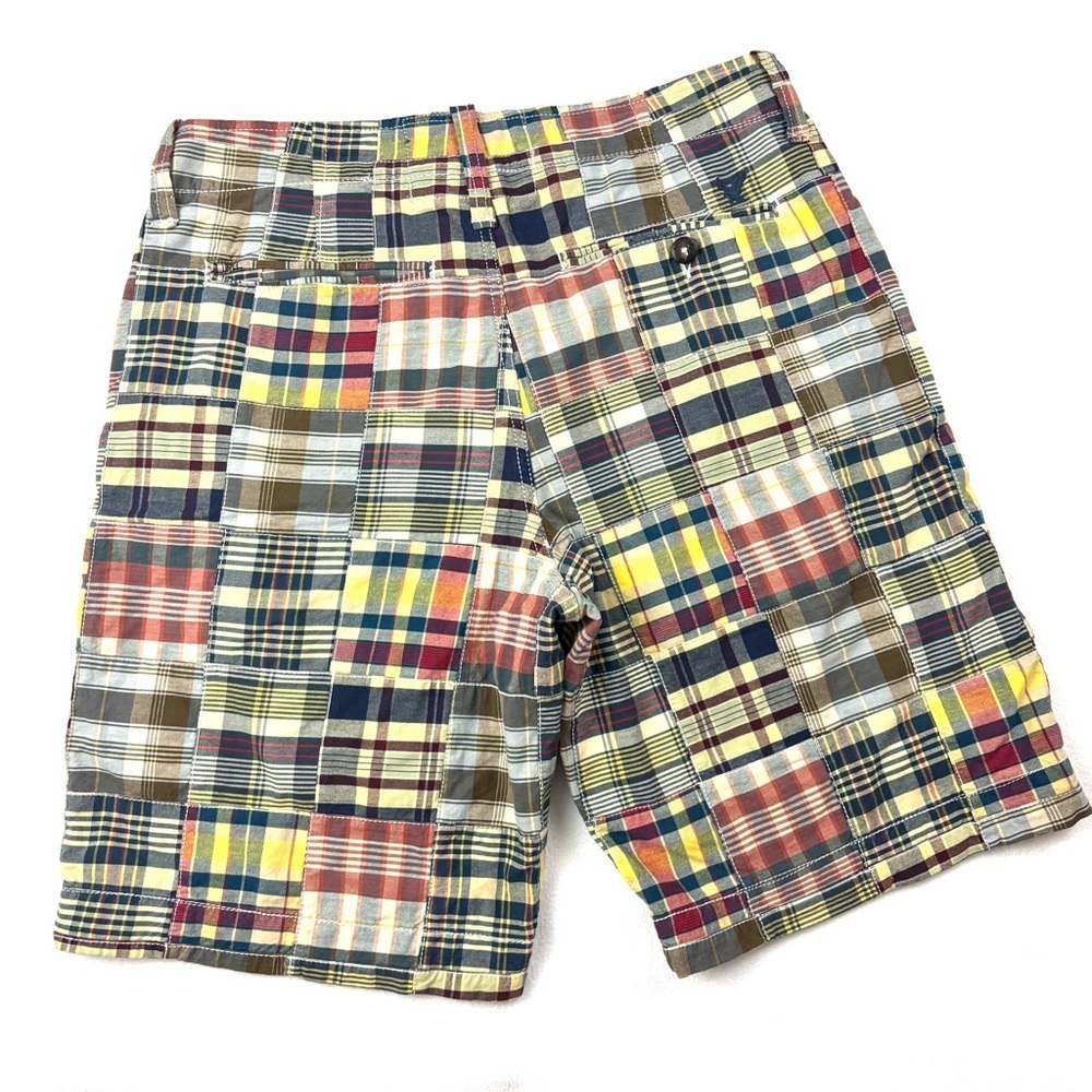American Eagle Multicolor Patchwork Plaid 100% Co… - image 7